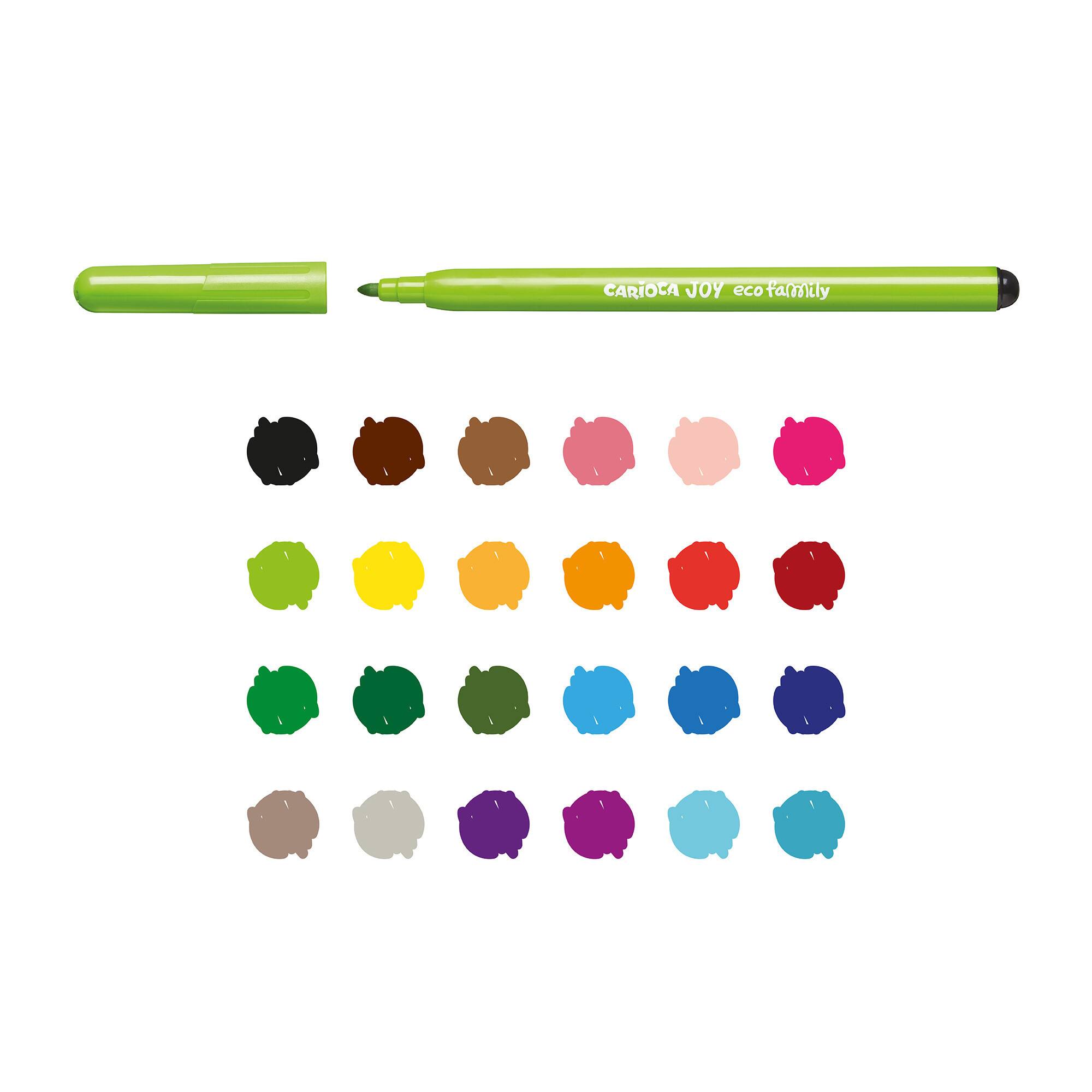 CARIOCA® Joy 2.8mm Eco Family Fine Tip Washable Felt Tip Pen Set